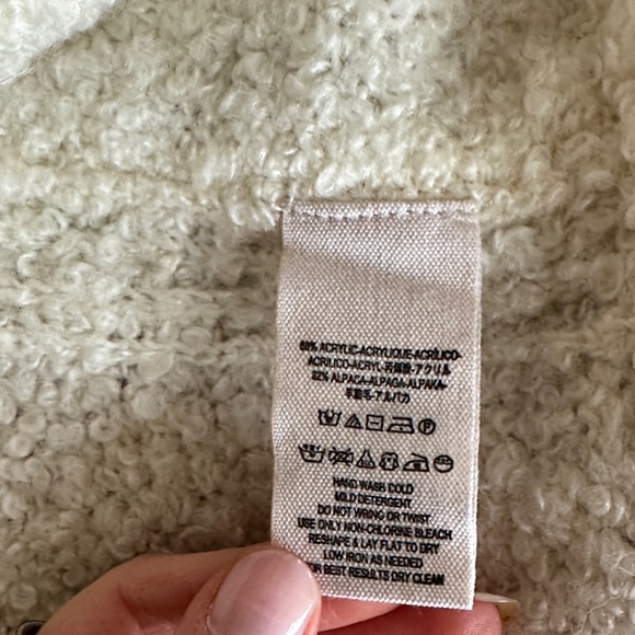 Free People Cream V-Neck Sweater - Picture 3 of 3